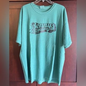 Original “Benny’s” Short Sleeve T-Shirt, Green, 100% Cotton NWOT, 2XL